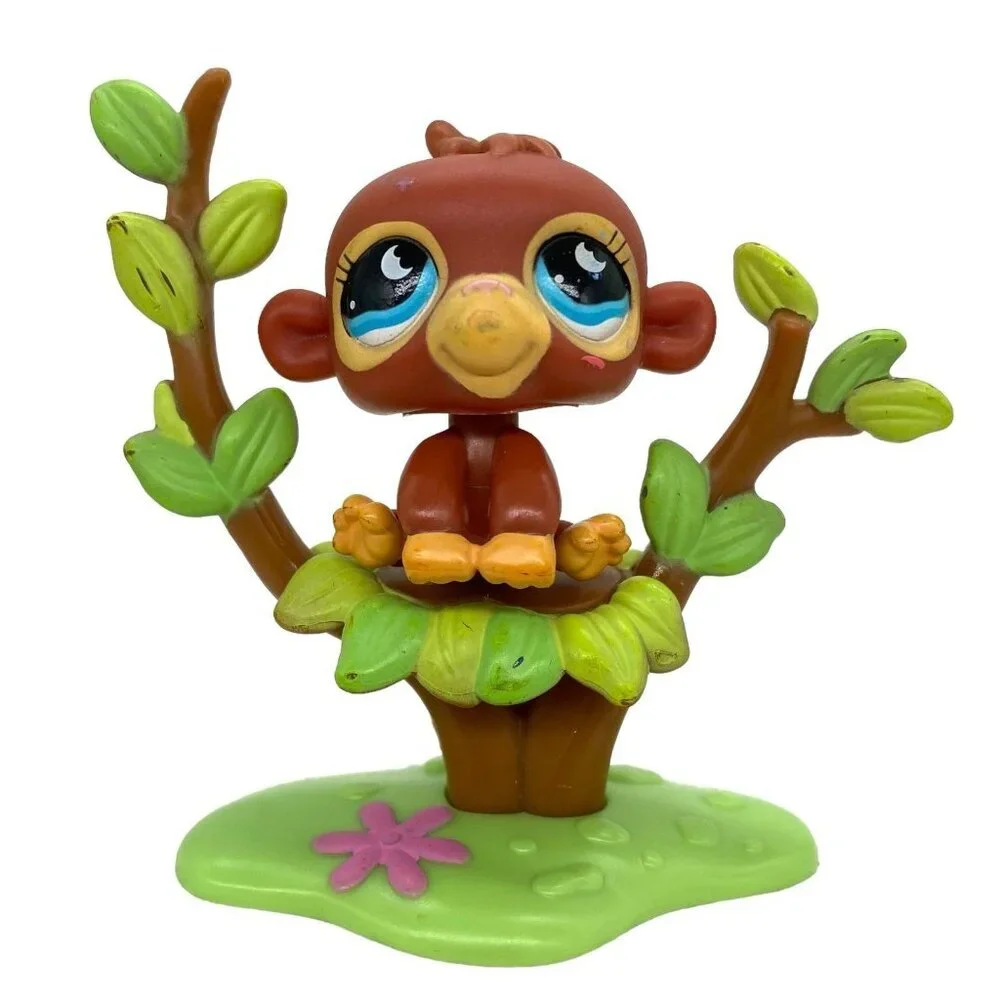 Littlest Pet Shop “Search n Safari” Giraffe, Zebra, Monkey and Kitten